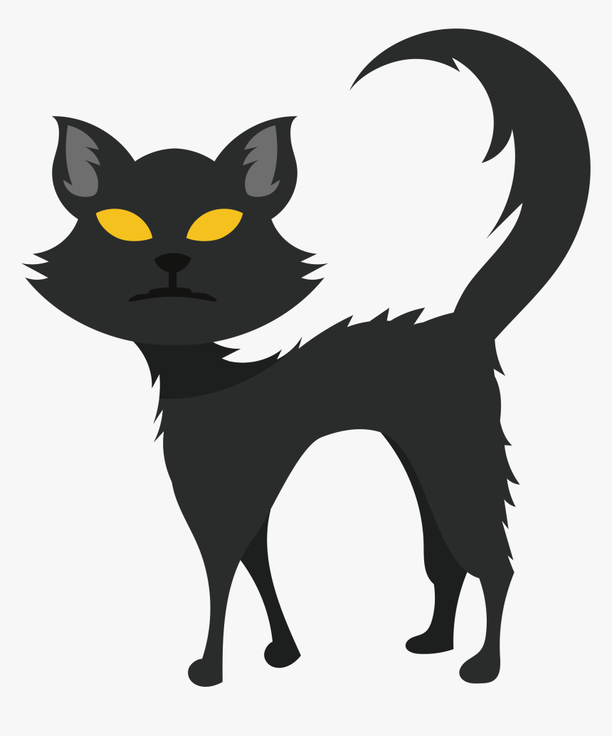 Transparent Black Cat Clip Art - Portable Network Graphics, HD Png Download