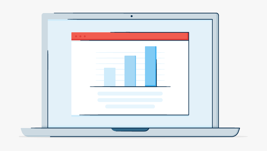 Computer With Graph Showing The Yelp Webinar Program, HD Png Download
