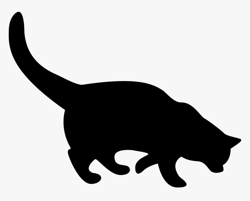 Black Cat Silhouette - Black Cat Silhouette Eps, HD Png Download