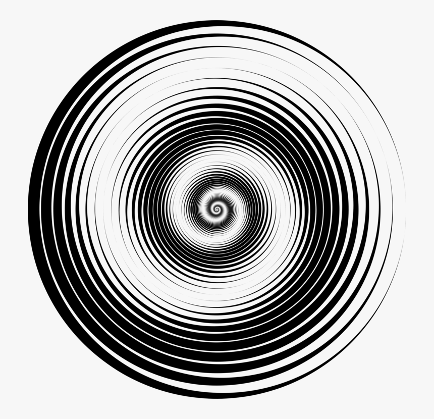 Symmetry,monochrome Photography,spiral - Portable Network Graphics, HD Png Download