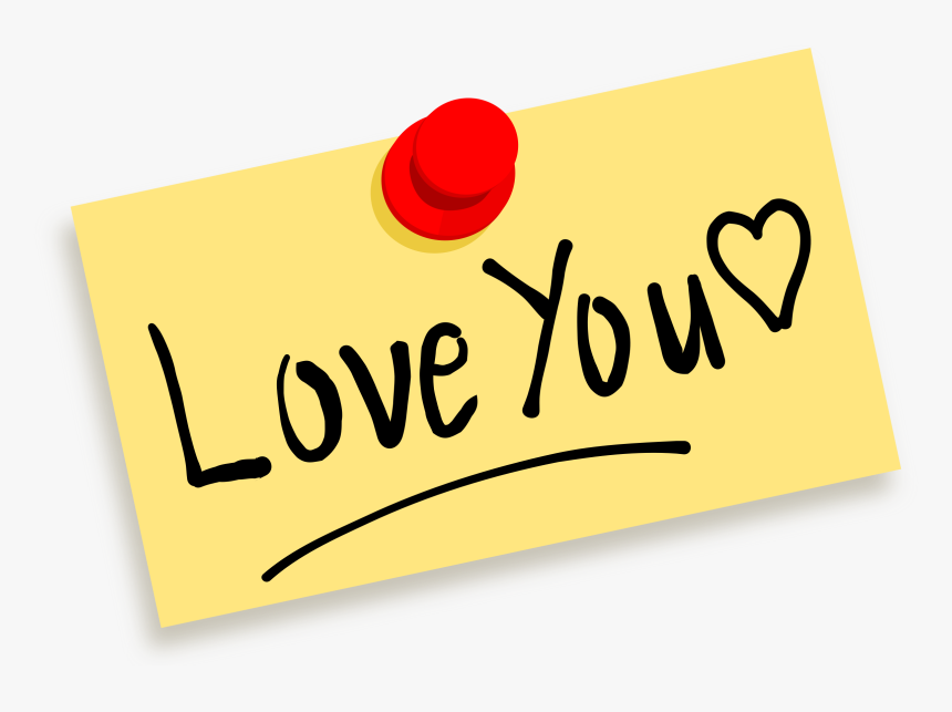 Note, Thumbtack, Notes, Message, Love, Post - Love You Clip Art, HD Png Download
