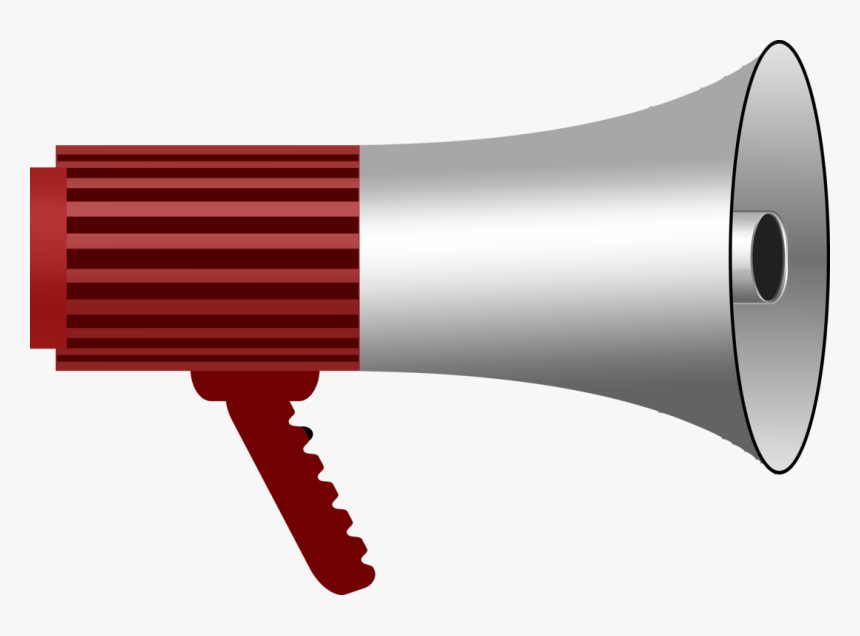 Free Red Megaphone Transparent Image Clipart - Blow Horn Clipart, HD Png Download