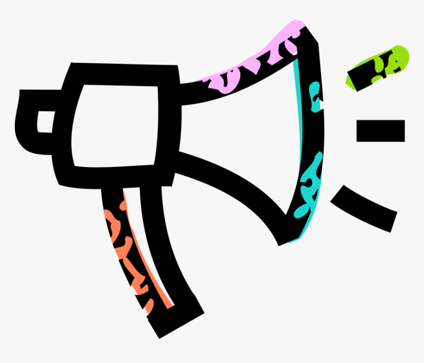 Vector Illustration Of Megaphone Or Bullhorn To Amplify - Amplify Megaphone Transparent, HD Png Download
