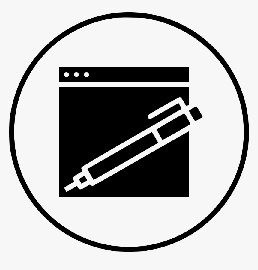 Website Webpage Edit Copyright Seo Tools Pen - Circle, HD Png Download