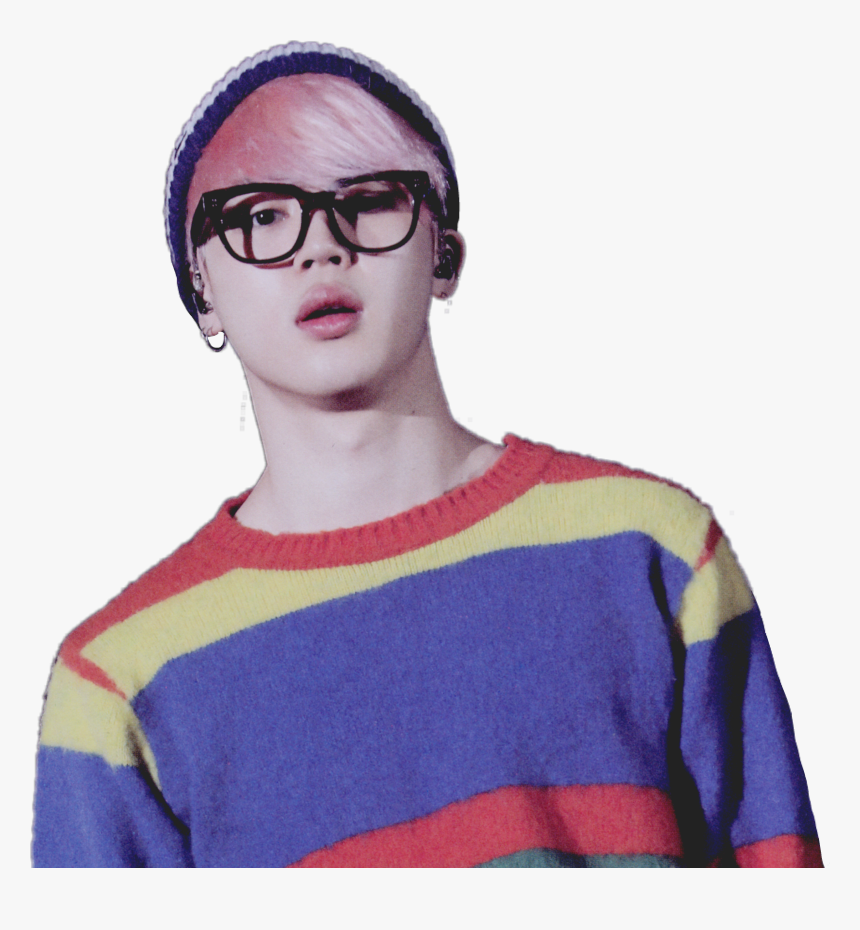 Deokjin Bts Sticker Park Jimin Glasses Clipart - Park Jimin Png, Transparent Png