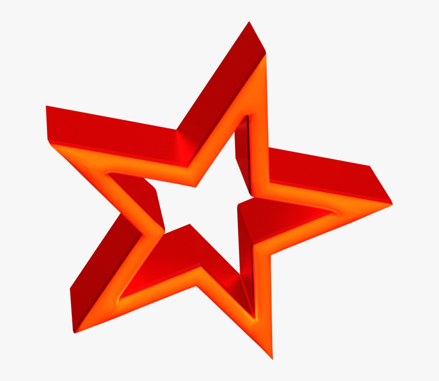 3d Red Star - Red Star 3d Png, Transparent Png