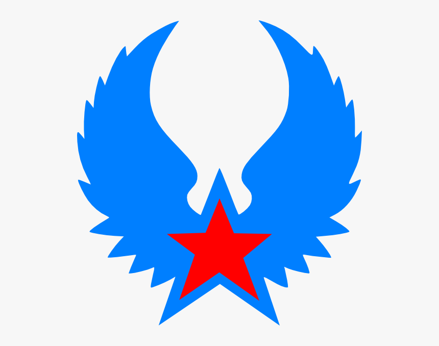Red Star Blue Wings Svg Clip Arts, HD Png Download