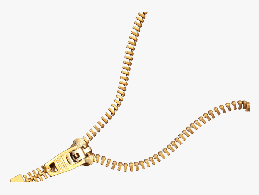 Zipper Png High-quality Image - Transparent Background Golden Zipper, Png Download