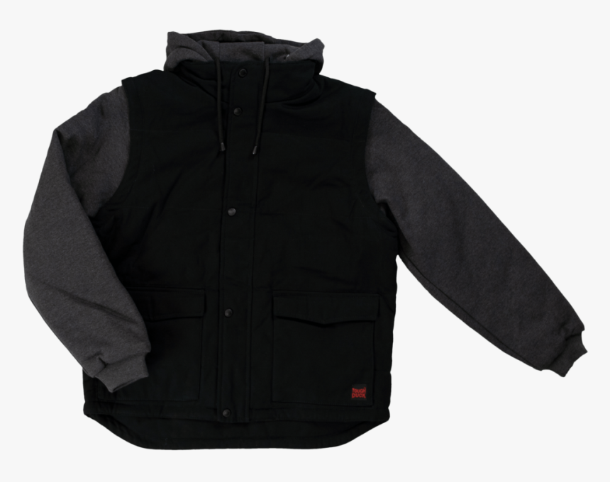 Tough Duck Mens Zip Off Sleeve Jacket Navy Front I8a2 - Tough Duck, HD Png Download