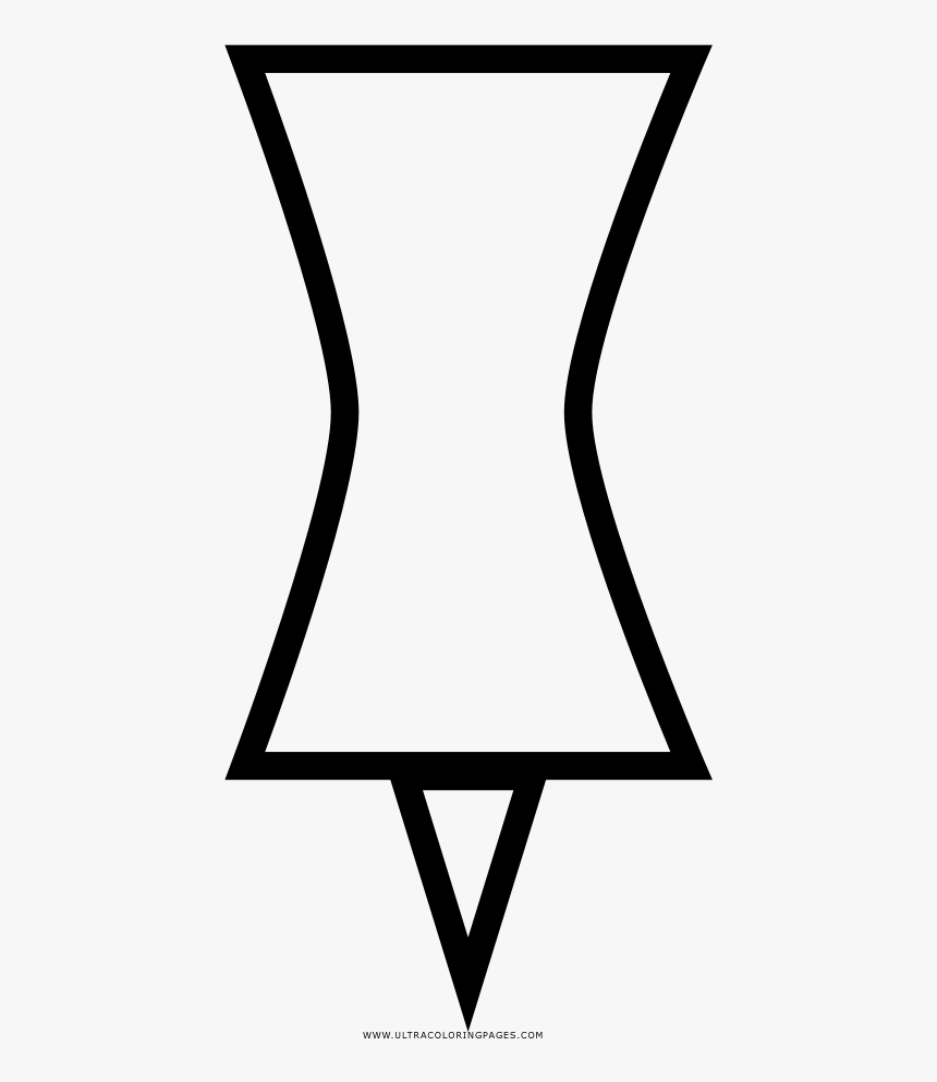 Thumbtack Coloring Page, HD Png Download