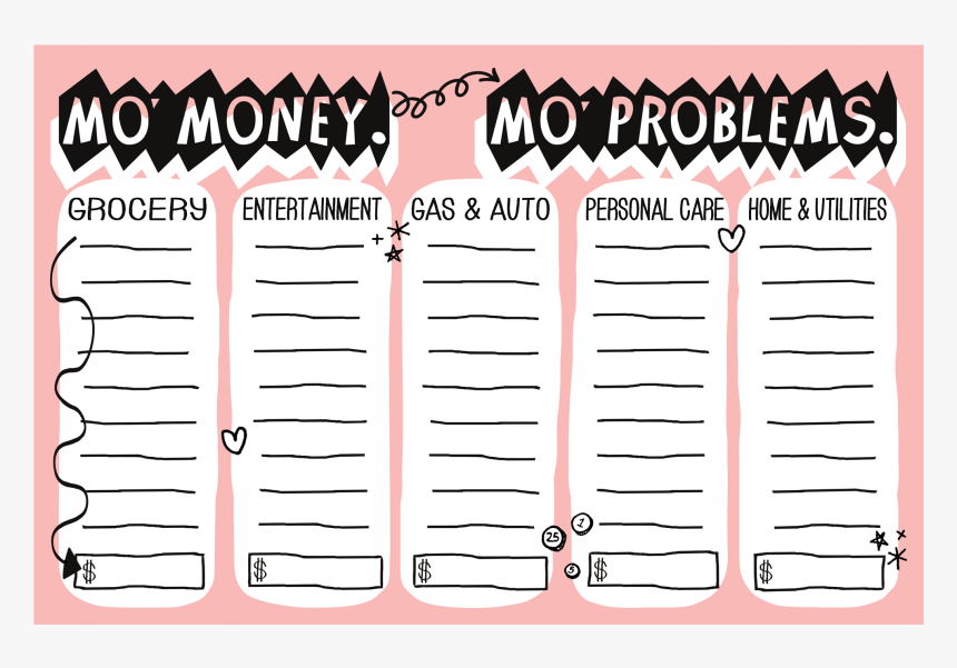 Budget Notepad - Illustration, HD Png Download