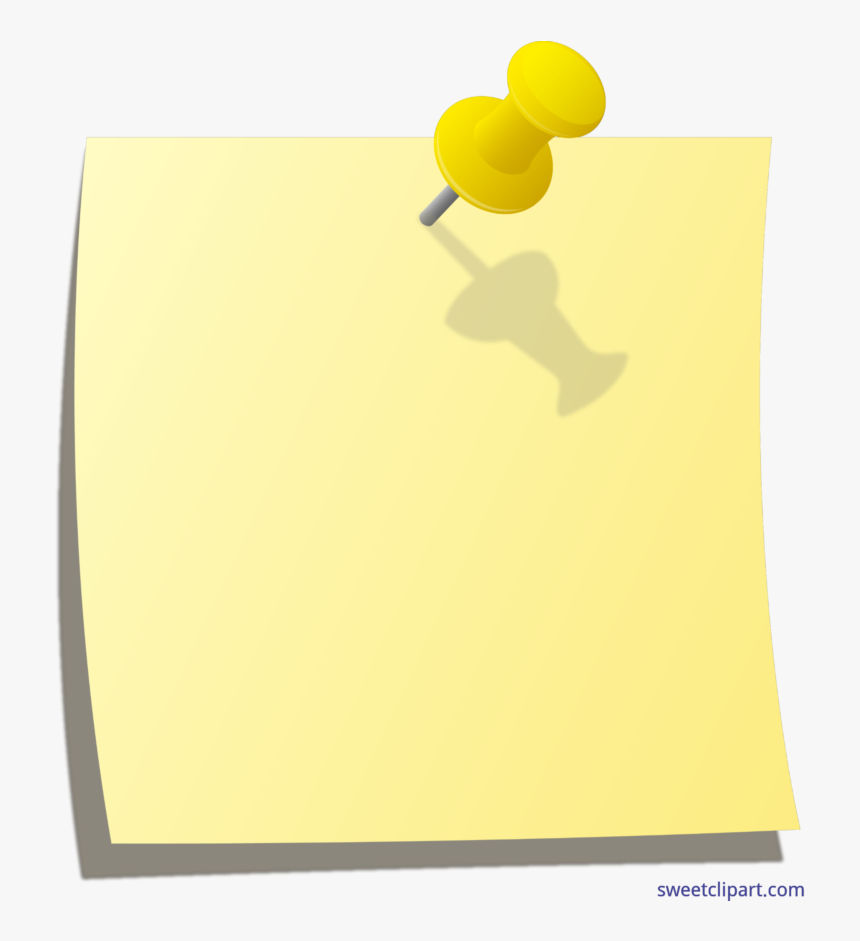 Post It With Thumbtack, HD Png Download
