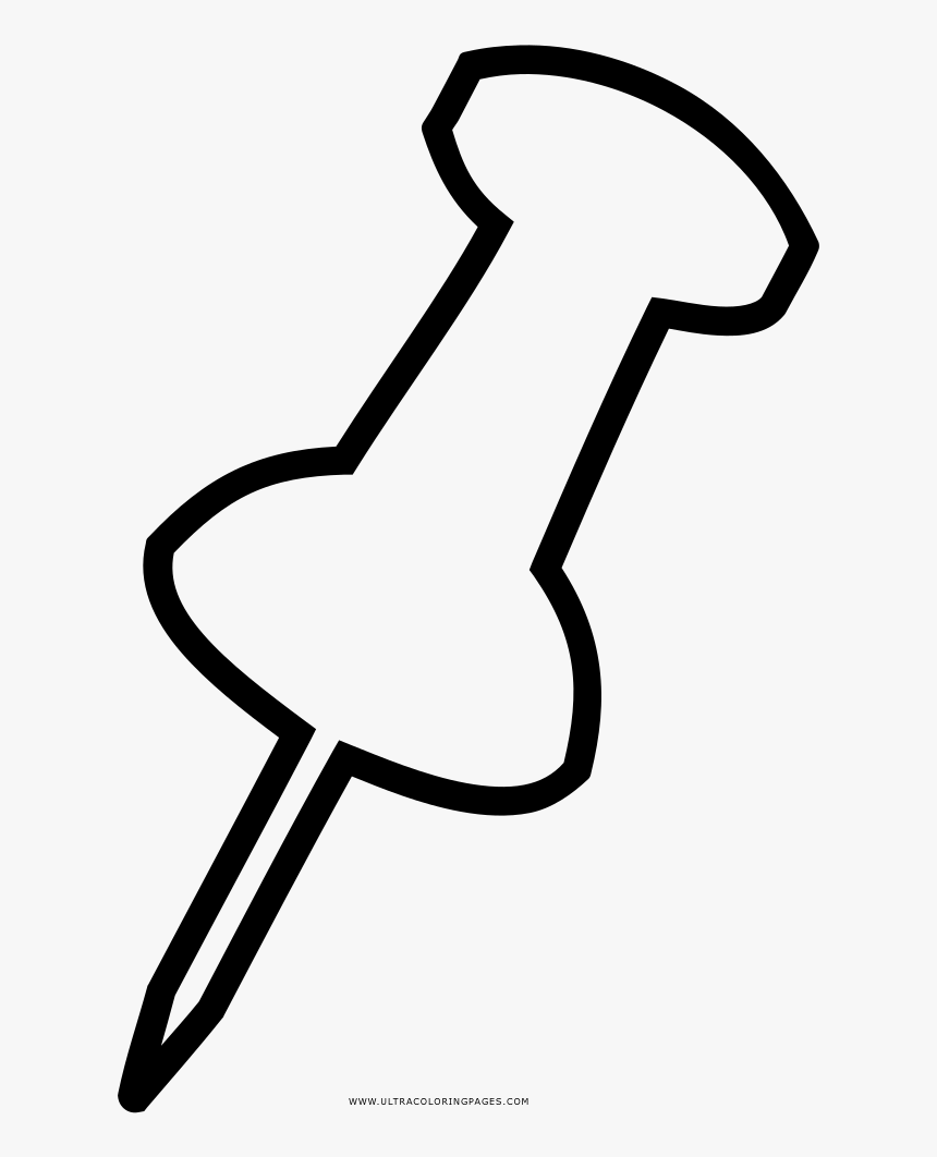 Thumbtack Coloring Page - Dibujos De Chinches Para Colorear, HD Png Download