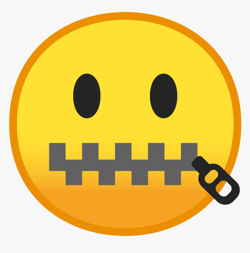 Zipper Mouth Face Icon - Tight Lipped Emoji, HD Png Download
