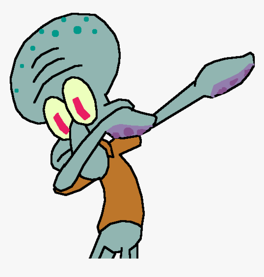 Squidward Dab Png - Squidward Dabbing Transparent Background, Png Download