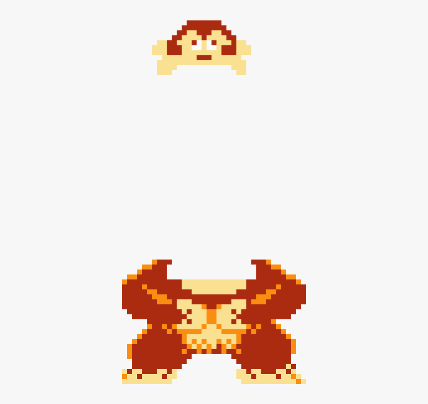 Pixel 8 Bit Donkey Kong, HD Png Download