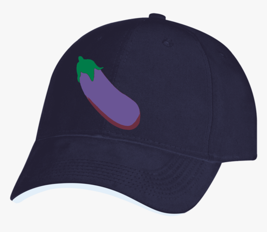 Eggplant Emoji Usa Made Structured Twill Cap With Sandwich - Baseball Cap, HD Png Download
