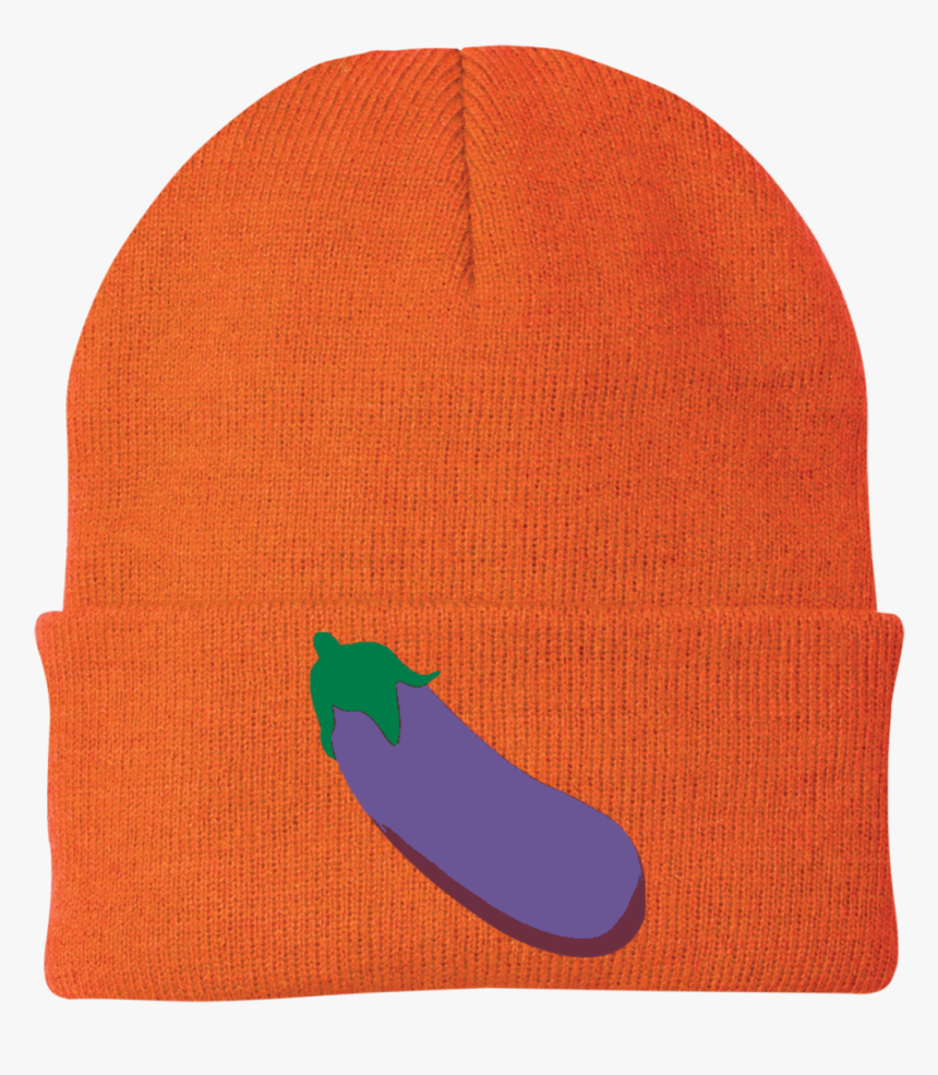 Eggplant Emoji One Size Fits Most Knit Cap - Beanie, HD Png Download