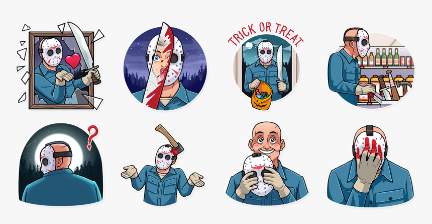 Transparent Jason Voorhees Png - Jason Voorhees Sticker Telegram, Png Download