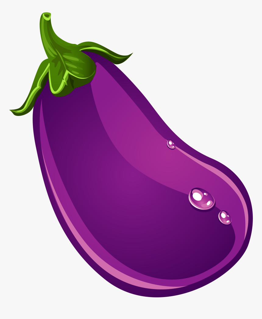 Hand Painted Eggplant Vector Png Download - Transparent Background Brinjal Clipart, Png Download