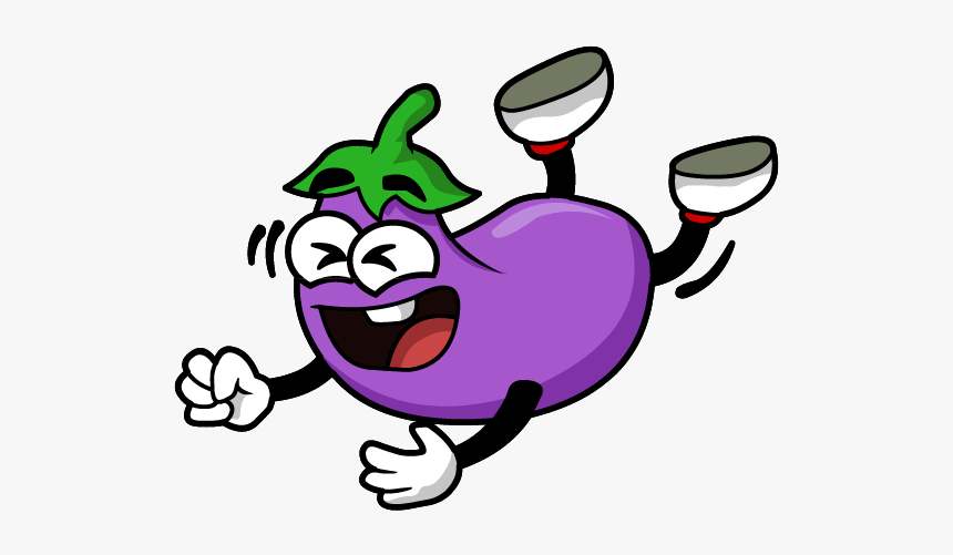 Eggplant Stickers Messages Sticker-5 - Cartoon, HD Png Download