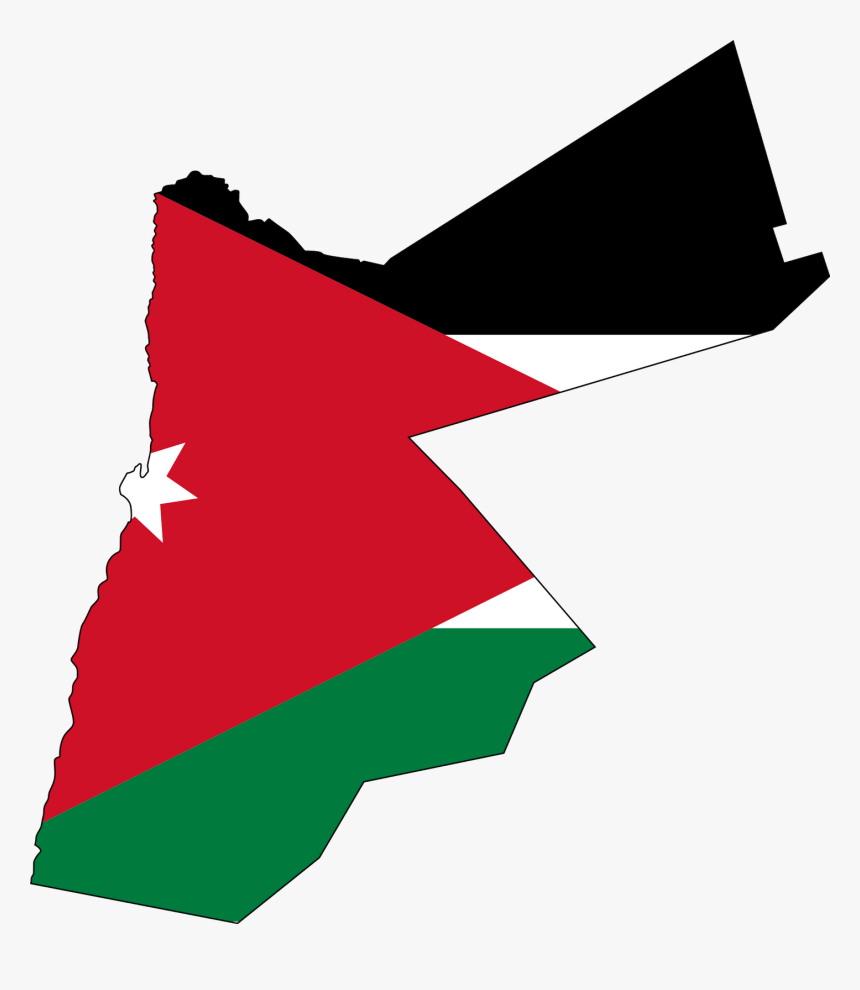 Jordan Country Flag Map, HD Png Download