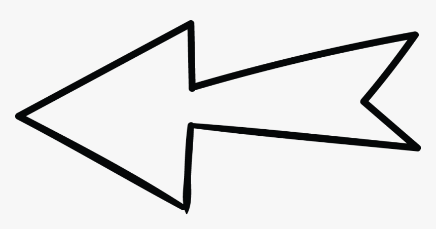 Left Arrow Wedge Tail Doodle, HD Png Download