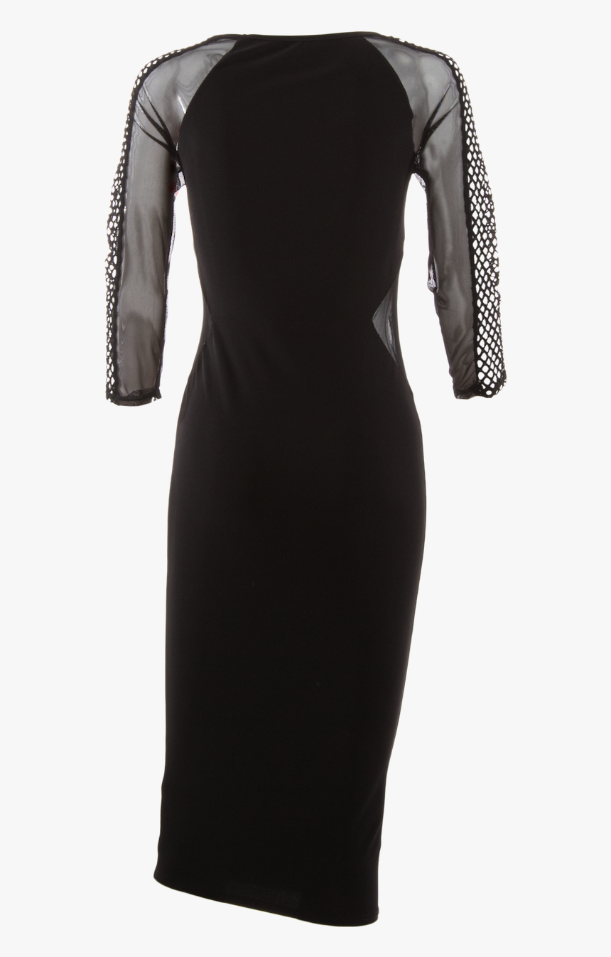 Black Dresses For Women Transparent Sleeves, HD Png Download