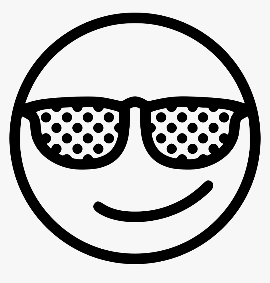Cool - Cool Emoticon Black And White, HD Png Download