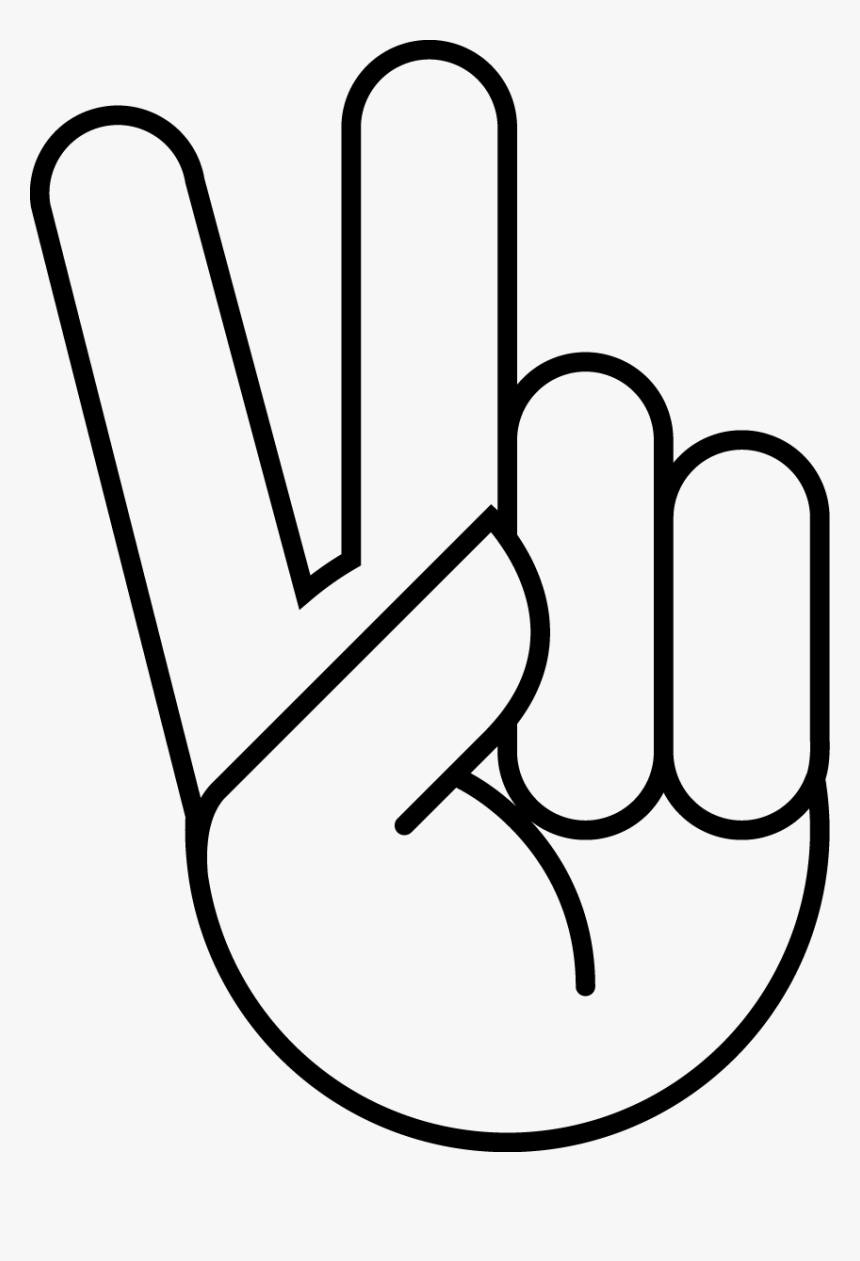 St006 Welcomebooklet Peacesign - Line Art, HD Png Download