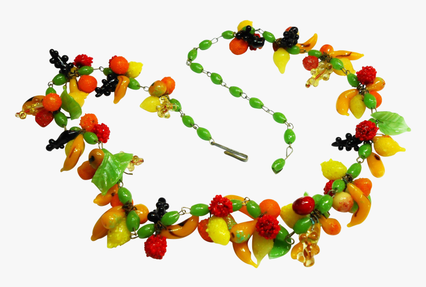 Necklace Clipart Glass Bead - Fruit Necklace Clipart, HD Png Download