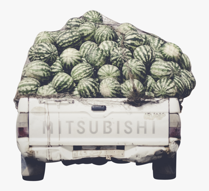 Load Of Watermelons In Mistubishi Pick-up Png Image, Transparent Png