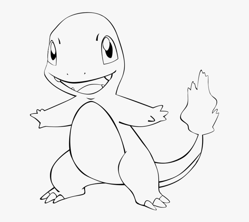Transparent Charmander Png - Line Art, Png Download