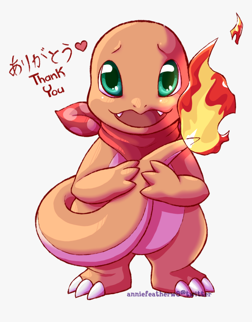 Charmander Thank You By Anniefeatherw8 - Pokemon Thank You Art, HD Png  Download , Transparent Png Image - PNGitem, image size:860x1097