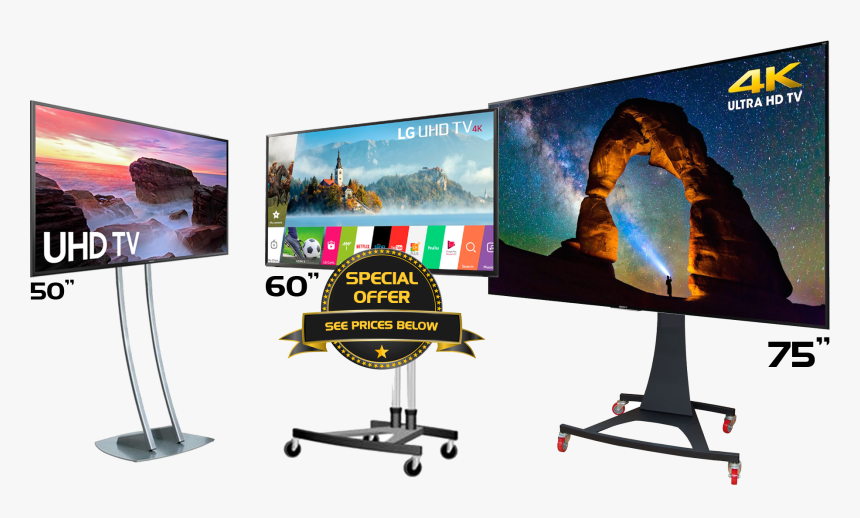 Led Plasma 4k Tv Screen Hire - 4k Ultra Hd Tv, HD Png Download