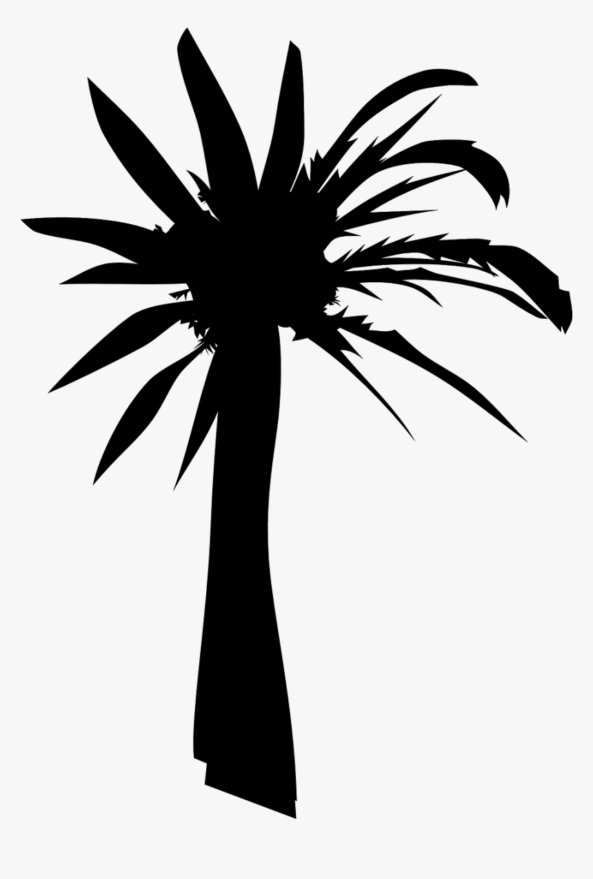 Palm Oil Tree Silhouette, HD Png Download
