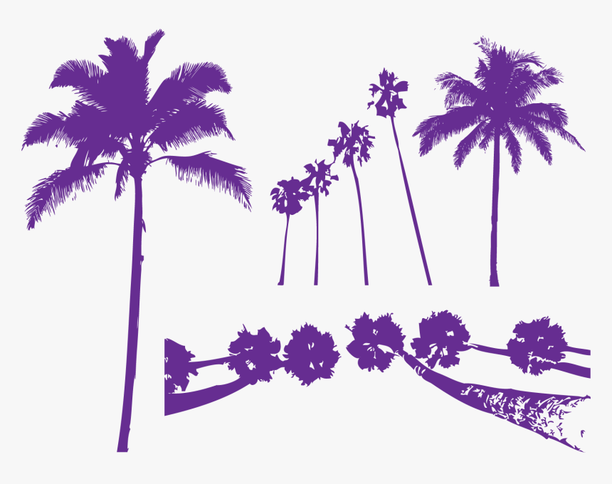 Transparent Pool Party Cliparts - Purple Palm Trees Transparent Background, HD Png Download