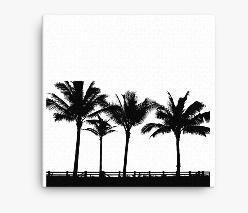 Palms Silhouettecanvas Mockup Wall Original - Landscape Silhouette Png, Transparent Png