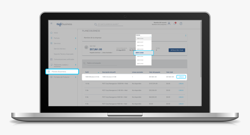 Numero De Contrato Tigo, HD Png Download