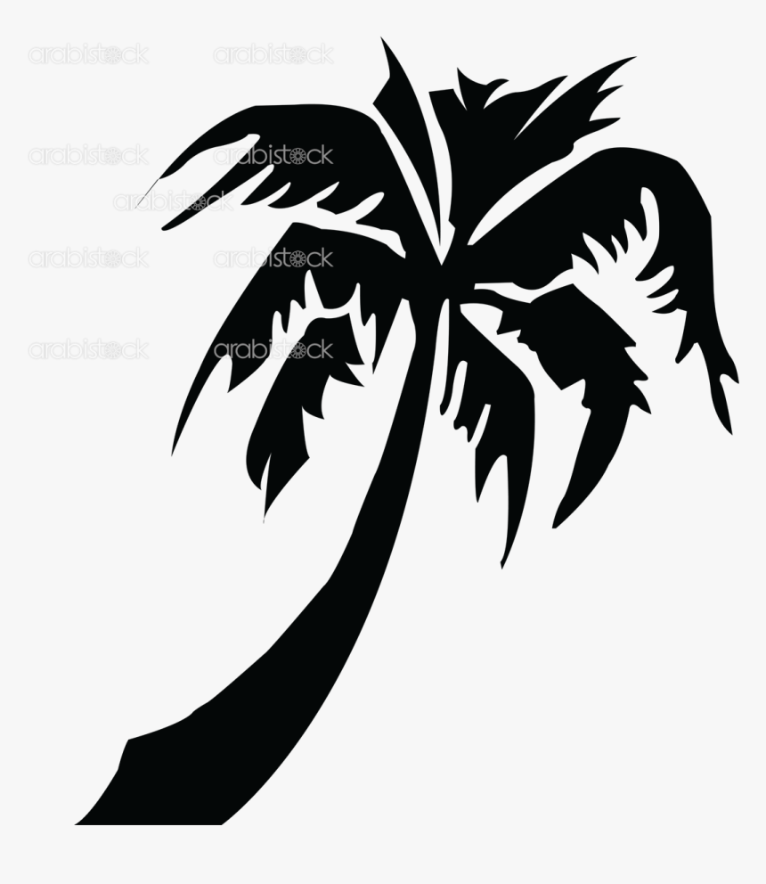 Arabistock Picture Of Palmtree - Palm Tree Silhouette, HD Png Download