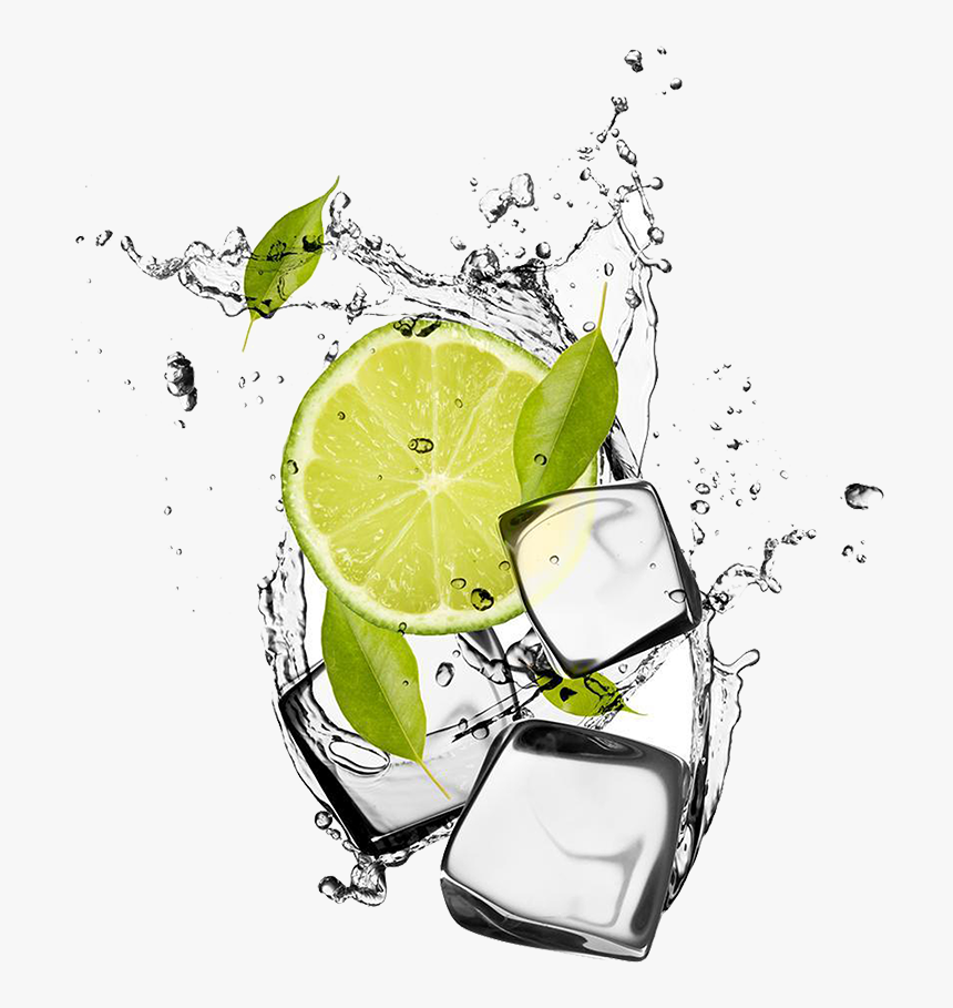 Coffee Cube Lemon Iced Ice Mango Fruit Clipart - Ice Cubes With Lemon, HD Png Download