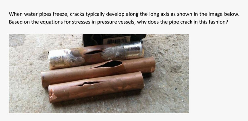 When Water Pipes Freeze, Cracks Typically Develop Along - Burst Pipes In Winter, HD Png Download