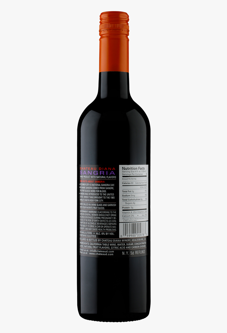 Transparent Sangria Clipart - Wine Bottle, HD Png Download