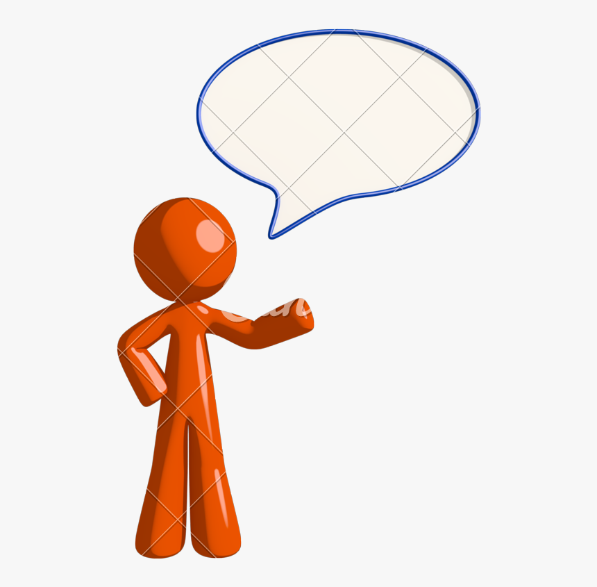 Orange Man Word Bubble , Transparent Cartoons, HD Png Download