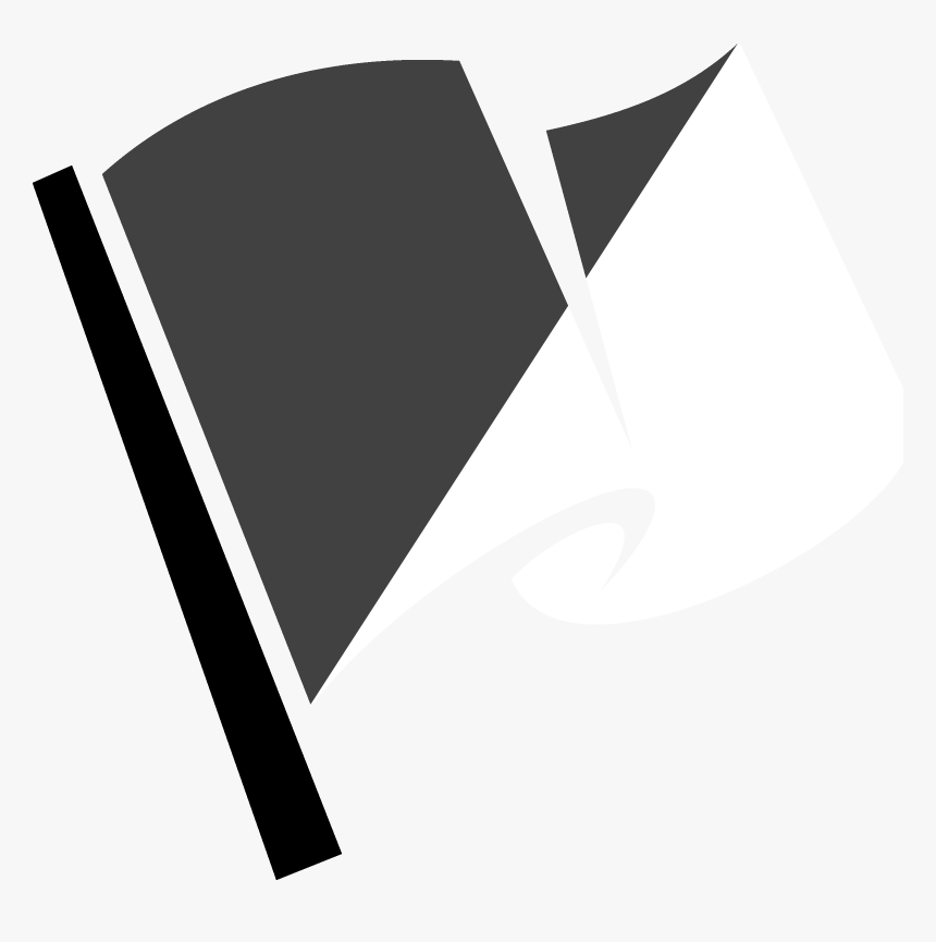 Racing Flag Warning Clip Arts - Flag Logo Black And White, HD Png Download