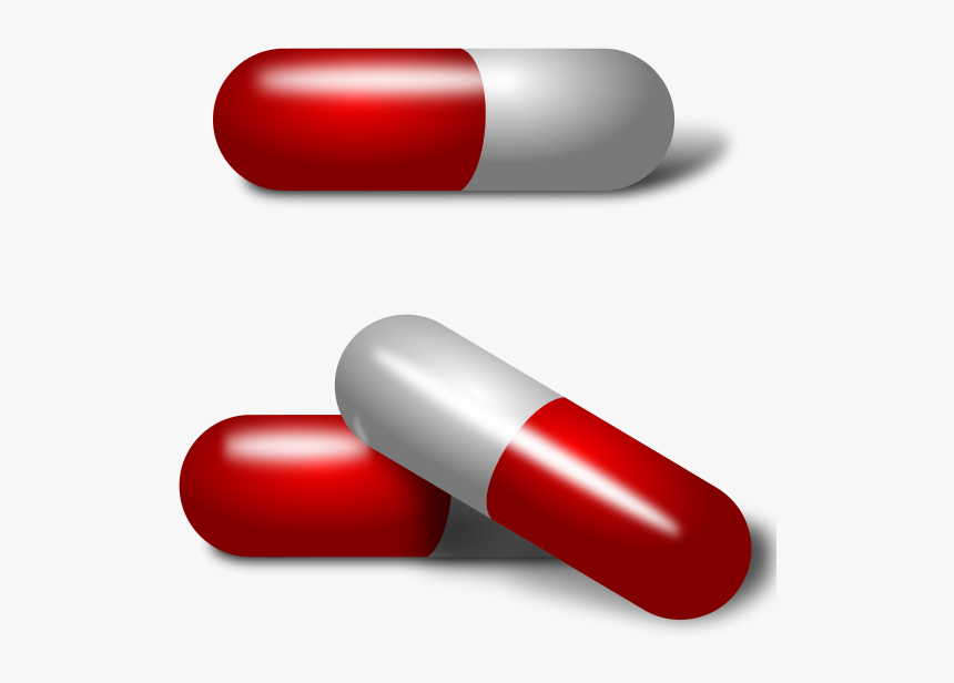 Drug,red,pill - Capsules Clipart, HD Png Download
