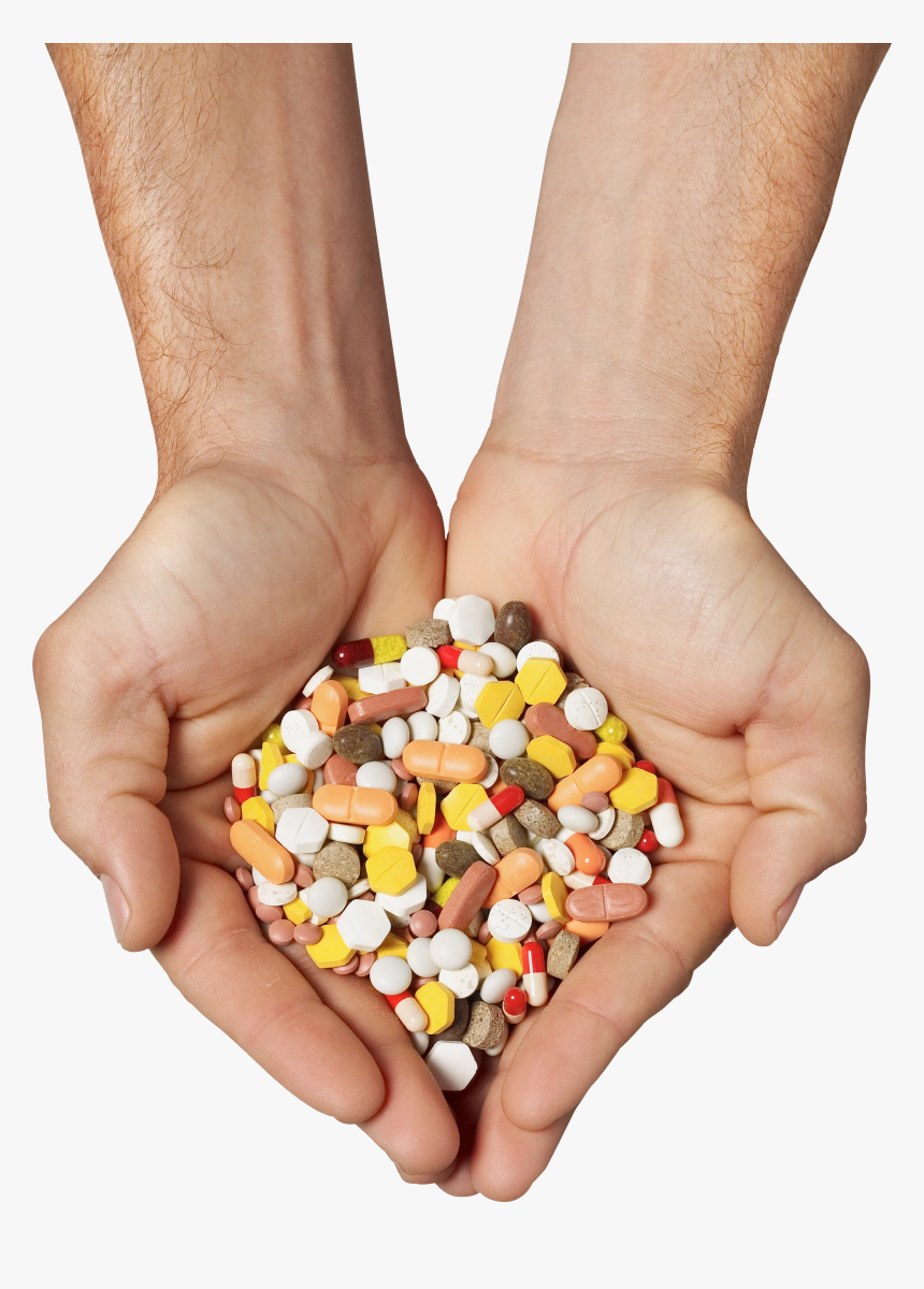 Pills In Hands Png Image - Pills On Hand Png, Transparent Png
