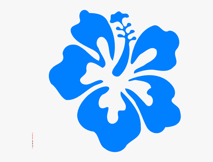 Coral Clipart Hibiscus - Blue Hibiscus Flower Clipart, HD Png Download
