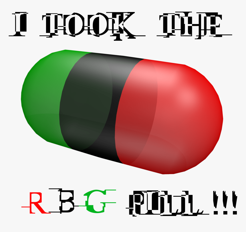 Red Black And Green Pill, HD Png Download