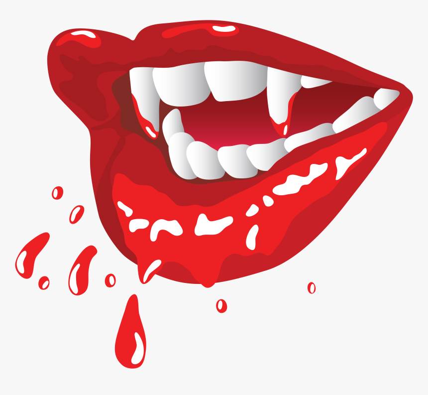 Vampire Teeth Png Download - Vampire Mouth Png, Transparent Png